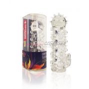 Насадка закрытая crystal sleeve с усиками и пупырышками