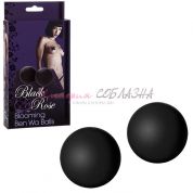 Силиконовые вагинальные шарики черные black rose Силиконовые вагинальные шарики черные black rose